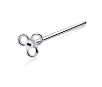 Hollow Flower Silver Nose Stud NSKA-379